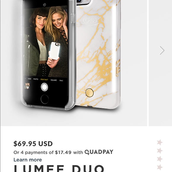 LuMee Duo Gold Marble Phone Case iPhone 6,7,8 Plus - Picture 6 of 6